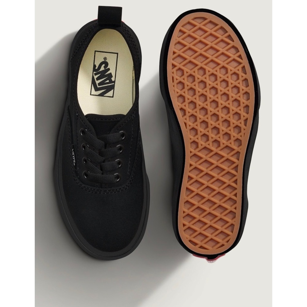 Vans Authentic Kids Triple Black Canvas Low Top Skate Shoes Size 10 Toddler